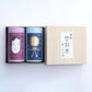 【深蒸し煎茶】小佳女 “おかめ” 進物缶入り (150g)・【かぶせ茶】田芽供 “でんがく” 進物缶入り (120g)