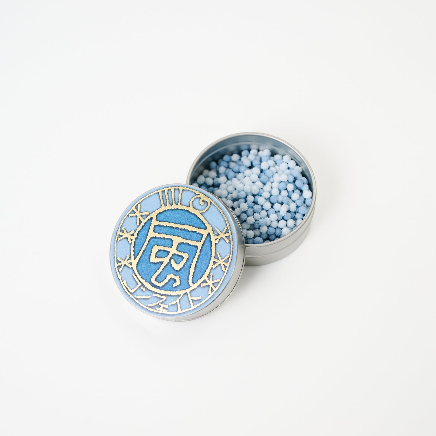 星果庵 塩の金平糖 缶を開けたところ